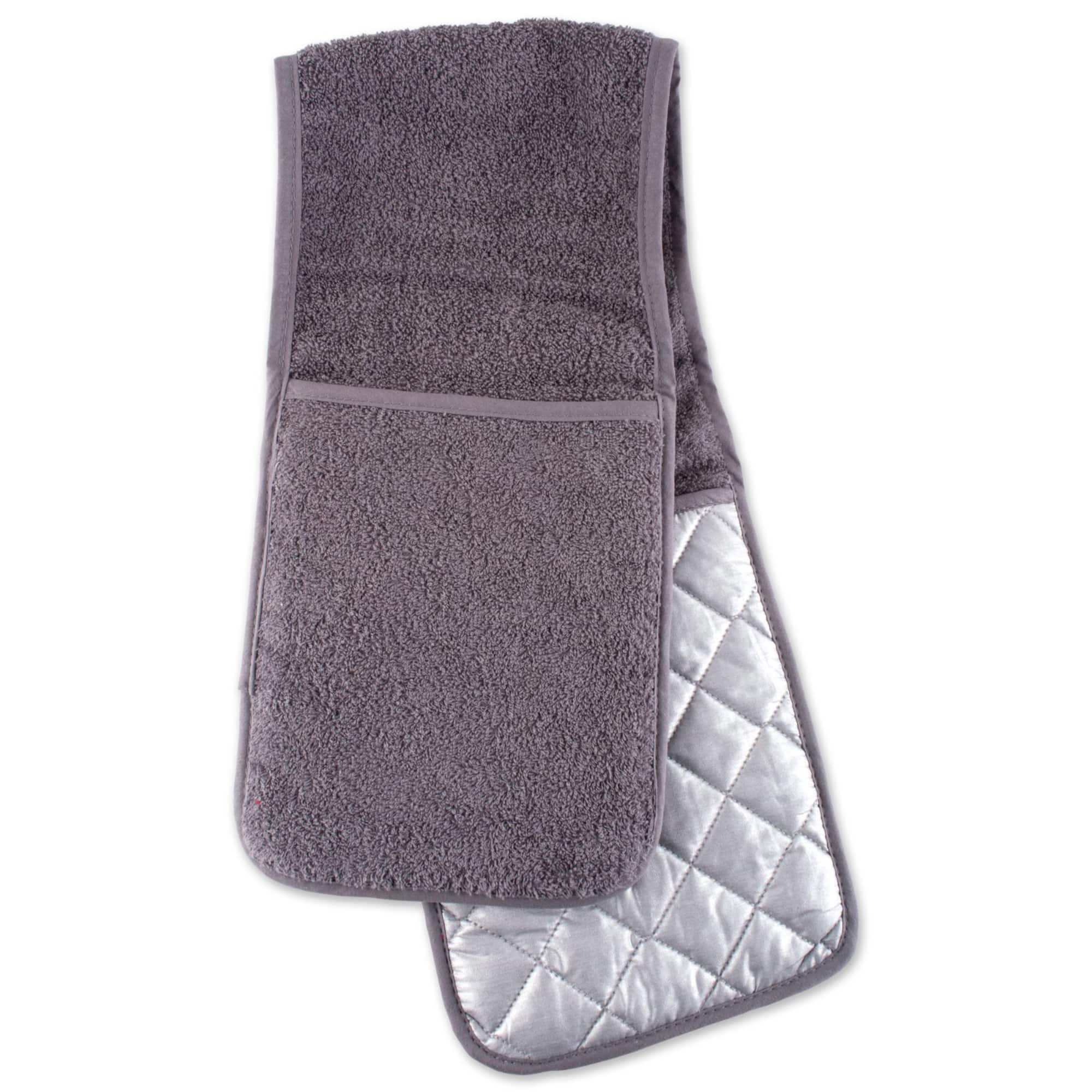 DII® Gray Terry Double Oven Mitt